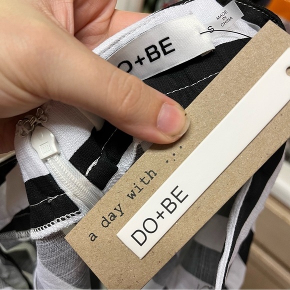 Do+Be Stripe Wide Leg Slit Pants Small H - Picture 4 of 7